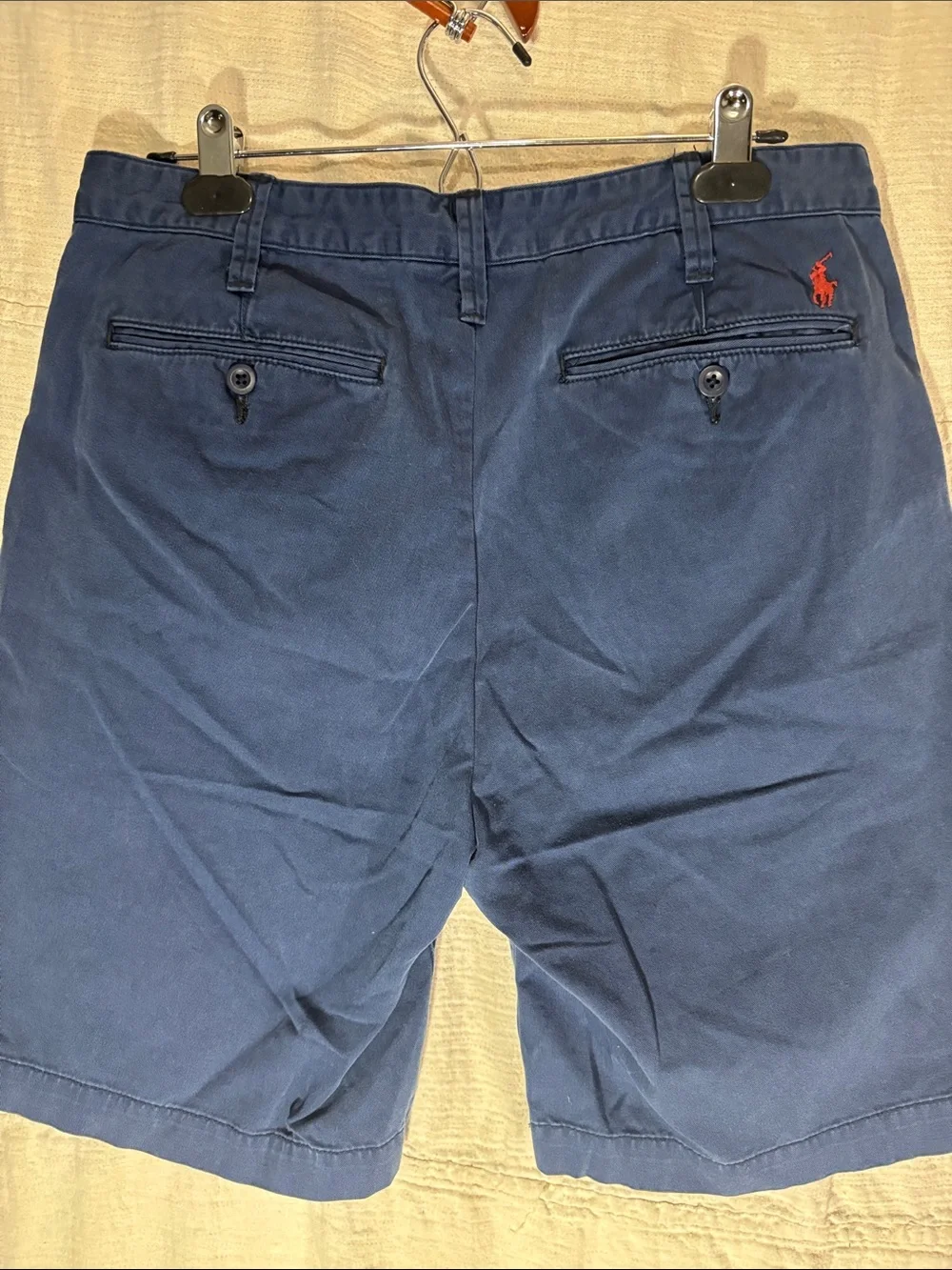 Ralph Lauren Dark Navy Flat-Front Chino Shorts